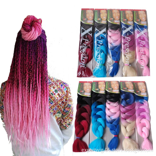 Ombre Jumbo Synthetic Braiding Hair High Temprature Fiber Extensions 165gram 32inch Synthetic Braids Long Crochet Braids Hair
